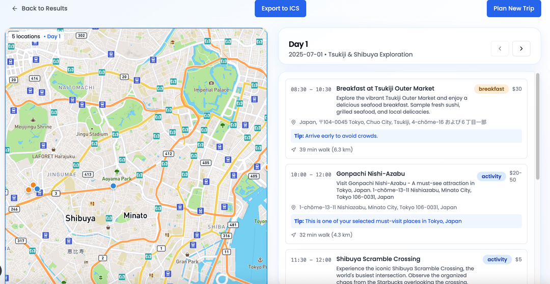 TravelGenie AI screenshot